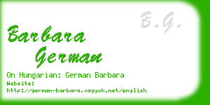 barbara german business card